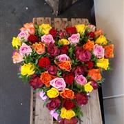 Mixed Rose Heart