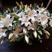 White Lily Casket spray