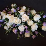 White Rose &amp; Lilac lizzy Spray