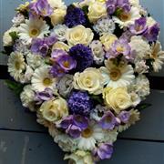 Purple &amp; White Heart
