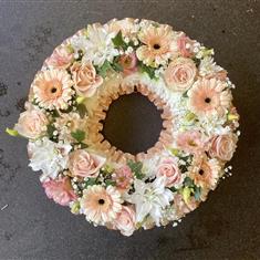 Peach wreath