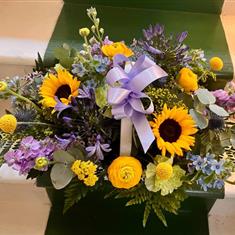 Sunflower basket arrangement